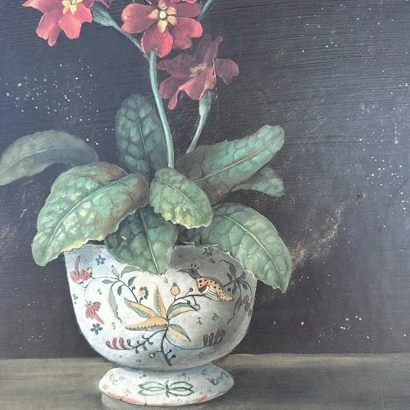 Beautiful picture withnatural frame flowers in the pot